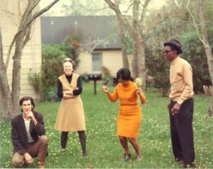 Townes Van Zandt, Mimi Lomax, Antoinette Hopkins Charles, and Lightnin' Hopkins. (photo: John Lomax III)