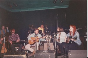 Herb's Forerunner showcase at Douglas Corner Cafe 1994: Dennis Crouch-bass, David Schnaufer-dulcimer, Herb, Kenny Malone-drums, Shawn Camp-mandolin, Joy Lynn White-vocals