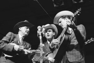 Bill Monroe, Bill Keith, Del McCoury[photo copyright John Byrne Cooke]