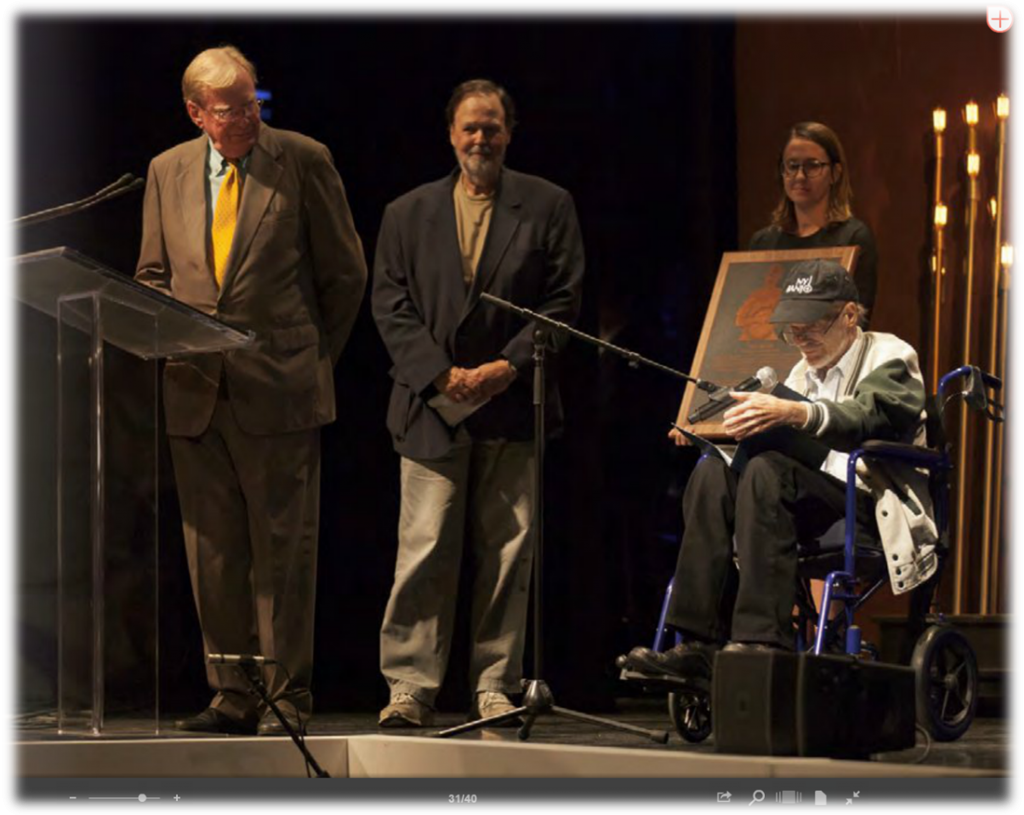 Bill Keith being inducted into IBMA Hall of Fame, October 2015